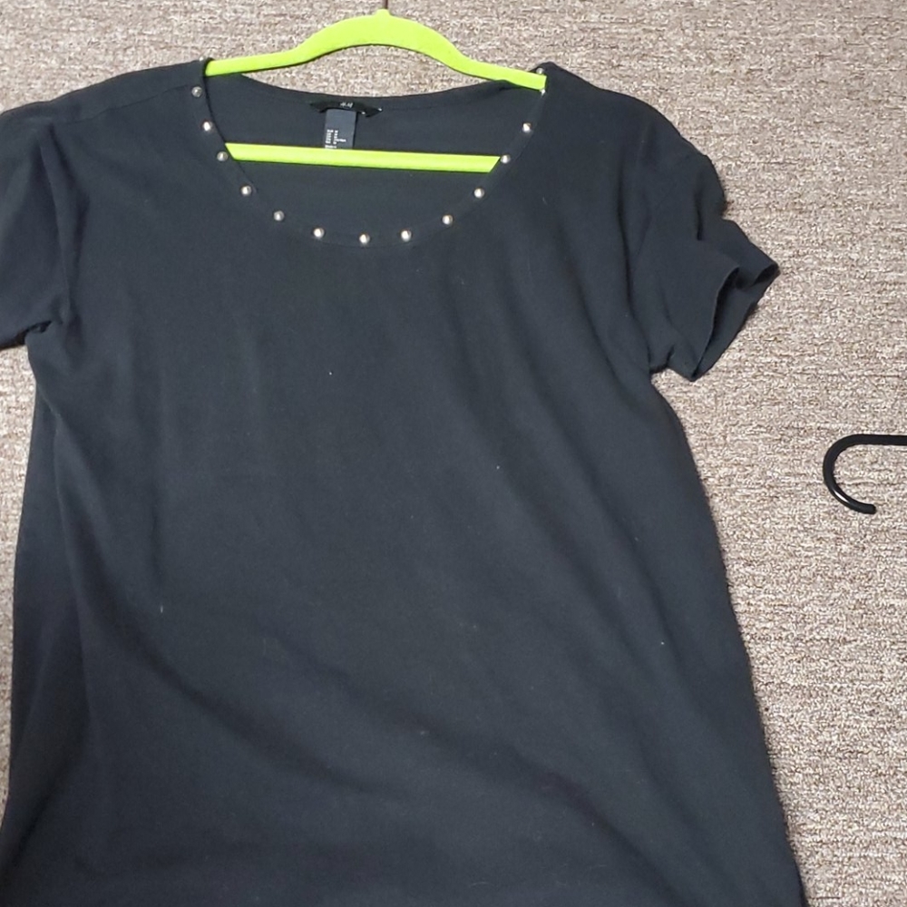 Black low neck shirt